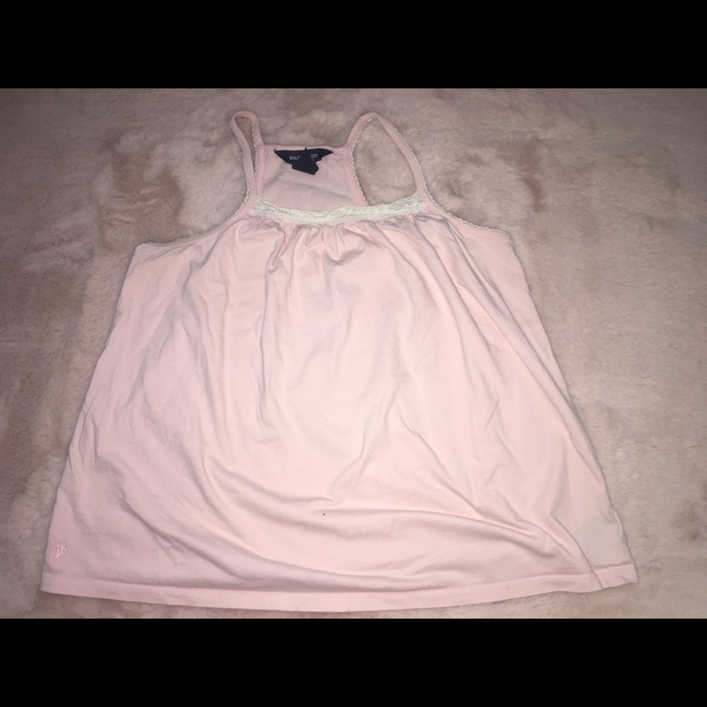 light pink ralph lauren loose tank top